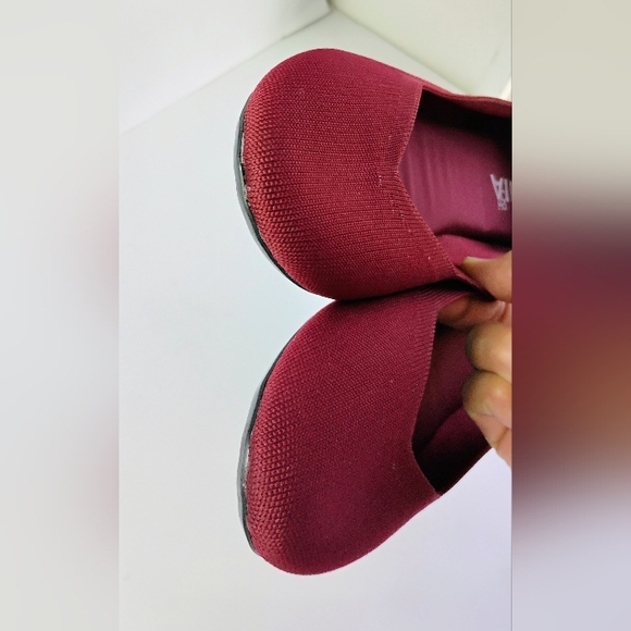 MIA Girl Slip On Flat Shoes Allie Women's Sz 7.5 Textile Burgundy Ballet - Picture 12 of 14